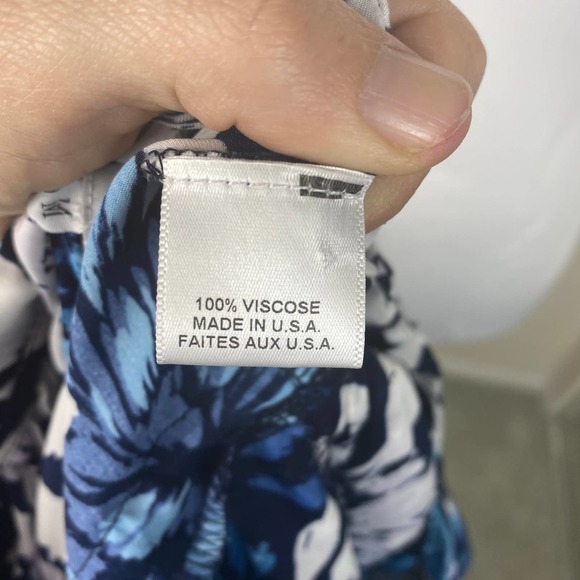 Misa Los Angeles Dress Mini Floral White Blue Nehda Botanical Size Medium - Picture 11 of 15